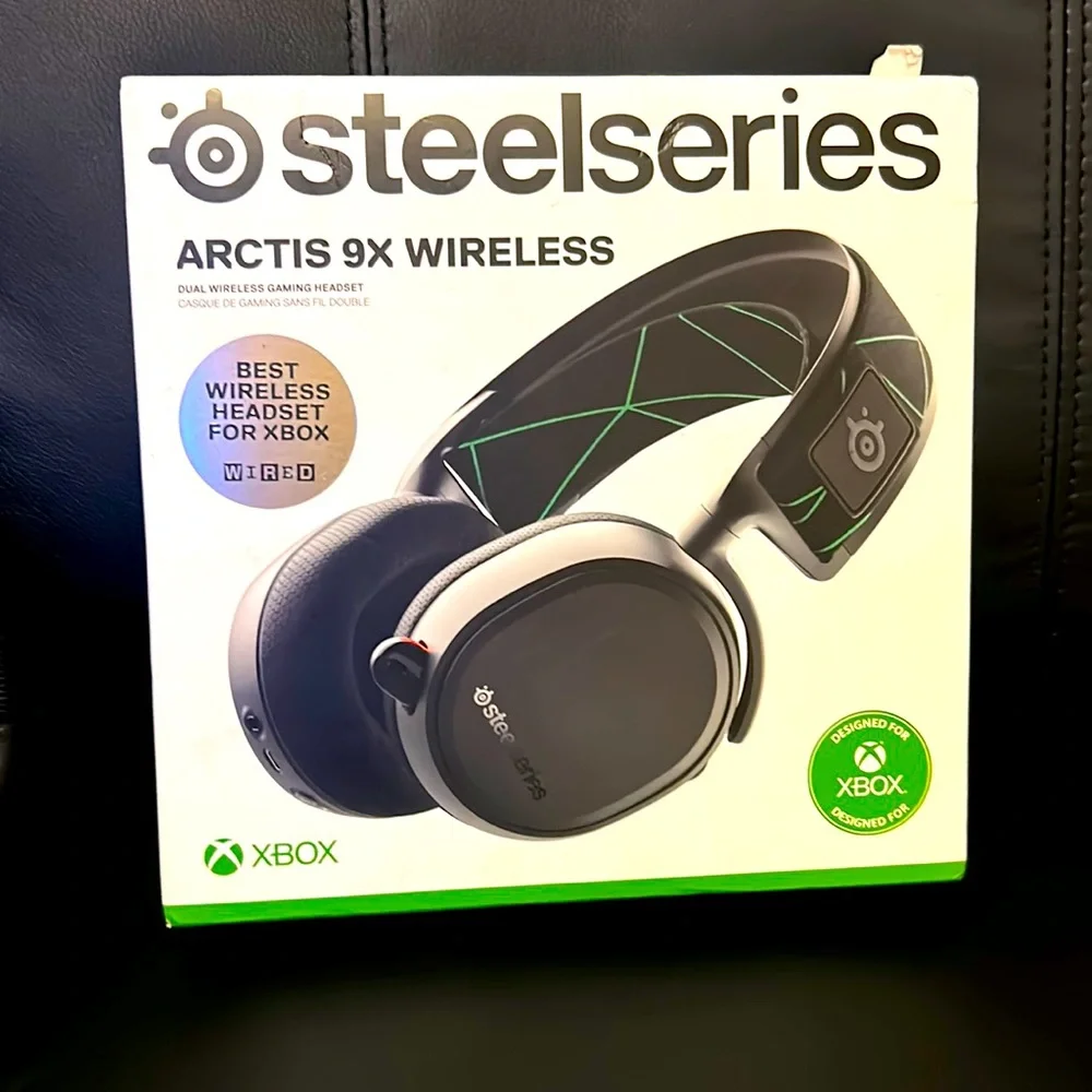 Brand new never opened pair of steel series 9x wireless headphones for Xbox